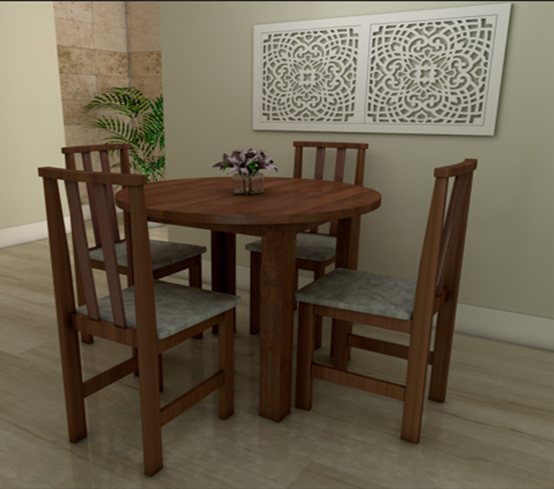 Mesa MDF Red. Modena 90x90 c/ 4 Pés c/ Cad. Plus